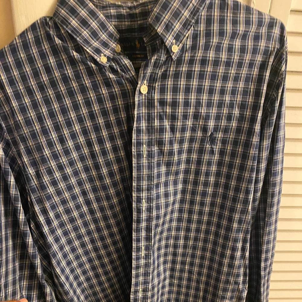 Blue plaid Ralph Lauren button up